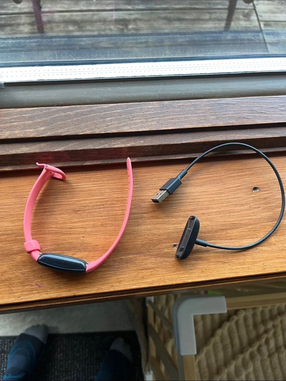 Fitbit Fitness Tracker with Pink Silicone Band - Smart Activity Monitor